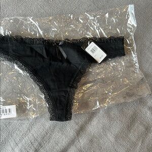 Frederick's of Hollywood Black Thong Panty